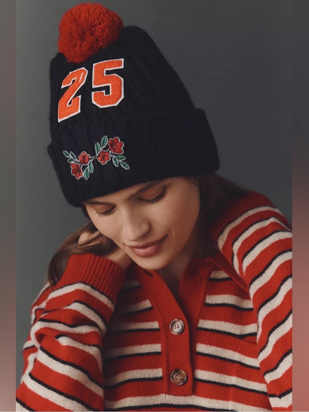 Anthropologie The Wild Collective Sporty Floral Beanie